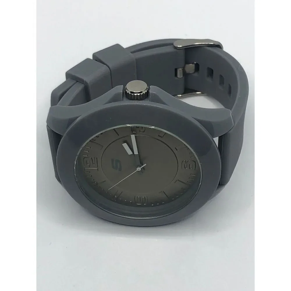 Skechers SR5011 Men's Grey Silicone Analog Grey Dial Quartz Genuine Watch OP41